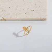 Kupfer Vergoldet Vintage-Stil Einfacher Stil Pendeln Überzug Inlay Einfarbig Zirkon Offener Ring main image 1
