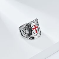 Modern Style Cool Style Cross 304 Stainless Steel Men's Rings sku image 4