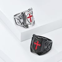 Modern Style Cool Style Cross 304 Stainless Steel Men's Rings main image 4
