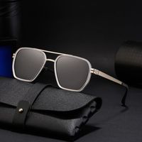 Casual Commute Solid Color Tac Square Full Frame Men's Sunglasses main image 2