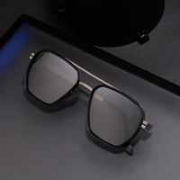 Casual Commute Solid Color Tac Square Full Frame Men's Sunglasses main image 3