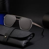 Casual Commute Solid Color Tac Square Full Frame Men's Sunglasses main image 4
