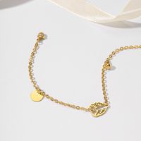 Sweet Simple Style Wings 18K Gold Plated 201 Stainless Steel Wholesale Anklet main image 4