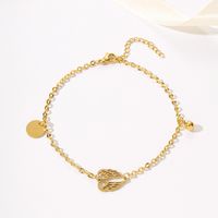 Sweet Simple Style Wings 18K Gold Plated 201 Stainless Steel Wholesale Anklet main image 3