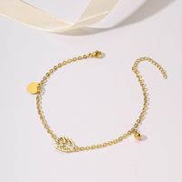 Sweet Simple Style Wings 18K Gold Plated 201 Stainless Steel Wholesale Anklet main image 5