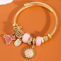 Simple Style Solid Color Alloy Inlay Rhinestones Women's Bangle sku image 3