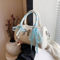Women's Medium Pu Leather Bow Knot Elegant Zipper Crossbody Bag sku image 4