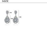 1 Pair Simple Style Classic Style Water Droplets Inlay Copper Zircon Drop Earrings main image 3