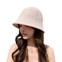 Women's Elegant Lady Simple Style Solid Color Wide Eaves Bucket Hat main image 3