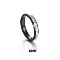 Modern Style Simple Style Classic Style Round Solid Color Argyle 201 Stainless Steel Plating Men's Rings sku image 1