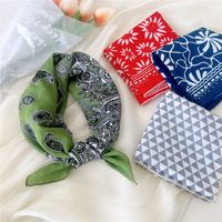 Women's Preppy Style Sweet Pastoral Printing Cotton And Linen Printing Bandanas main image 2