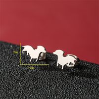1 Pair Cute Basic Classic Style Dog Lion Cat Polishing Plating 304 Stainless Steel 18K Gold Plated Ear Studs sku image 7