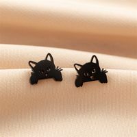 1 Pair Cute Basic Classic Style Dog Lion Cat Polishing Plating 304 Stainless Steel 18K Gold Plated Ear Studs sku image 35