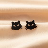 1 Pair Cute Basic Sweet Animal Cat Polishing Plating 304 Stainless Steel 18K Gold Plated Ear Studs sku image 15