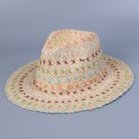 Women's Lady Simple Style Geometric Big Eaves Straw Hat sku image 2