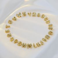 Copper 18K Gold Plated Simple Style Plating Letter Pendants main image 4