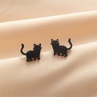 1 Pair Cute Basic Sweet Animal Cat Polishing Plating 304 Stainless Steel 18K Gold Plated Ear Studs sku image 21