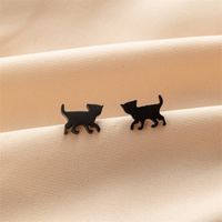 1 Pair Cute Basic Sweet Animal Cat Polishing Plating 304 Stainless Steel 18K Gold Plated Ear Studs sku image 24