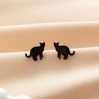 1 Pair Cute Basic Sweet Animal Cat Polishing Plating 304 Stainless Steel 18K Gold Plated Ear Studs sku image 36