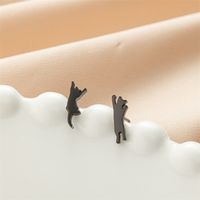 1 Pair Cute Basic Sweet Animal Cat Polishing Plating 304 Stainless Steel 18K Gold Plated Ear Studs main image 3