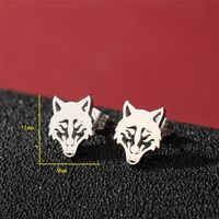 1 Pair Cute Modern Style Sweet Cat Tiger Spider Polishing Plating 304 Stainless Steel 18K Gold Plated Ear Studs sku image 6