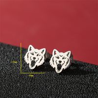 1 Pair Cute Modern Style Sweet Cat Tiger Spider Polishing Plating 304 Stainless Steel 18K Gold Plated Ear Studs sku image 7