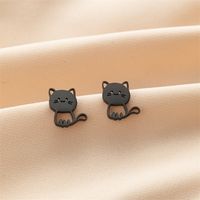 1 Pair Cute Modern Style Sweet Cat Tiger Spider Polishing Plating 304 Stainless Steel 18K Gold Plated Ear Studs sku image 15
