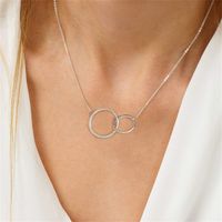 Kupfer IG-Stil Einfacher Stil Kreis Halskette Mit Anhänger main image 7