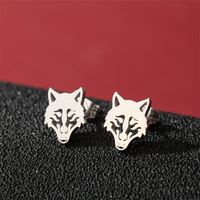 1 Pair Cute Modern Style Sweet Cat Tiger Spider Polishing Plating 304 Stainless Steel 18K Gold Plated Ear Studs main image 7