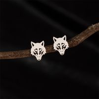 1 Pair Cute Modern Style Sweet Cat Tiger Spider Polishing Plating 304 Stainless Steel 18K Gold Plated Ear Studs main image 3