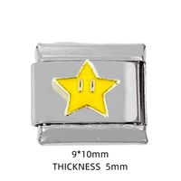 5 PCS/Package 9*10mm 304 Stainless Steel Animal Star Polished Beads main image 2