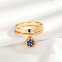 Copper 18K Gold Plated Simple Style Plating Inlay Solid Color Zircon Rings main image 1