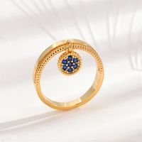 Copper 18K Gold Plated Simple Style Plating Inlay Solid Color Zircon Rings main image 2