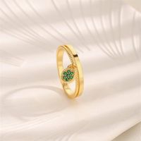Copper 18K Gold Plated Simple Style Plating Inlay Solid Color Zircon Rings main image 6