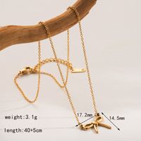 304 Stainless Steel 18K Gold Plated IG Style Sweet Artistic Polishing Butterfly Bow Knot Rings Earrings Necklace sku image 26