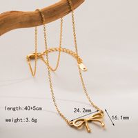 304 Stainless Steel 18K Gold Plated IG Style Sweet Artistic Polishing Butterfly Bow Knot Rings Earrings Necklace sku image 27