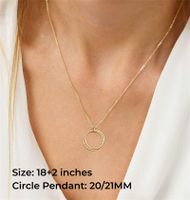 Copper IG Style Simple Style Circle Pendant Necklace main image 2