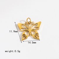 304 Stainless Steel 18K Gold Plated IG Style Sweet Artistic Polishing Butterfly Bow Knot Rings Earrings Necklace sku image 7