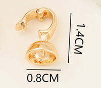 1 Piece 14*8mm Copper 18K Gold Plated Oval Polished Jewelry Buckle main image 2