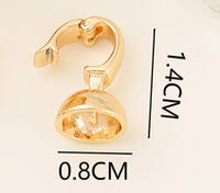 1 Stück 14*8mm Kupfer 18 Karat Vergoldet Oval Poliert Schmuckschnalle main image 2