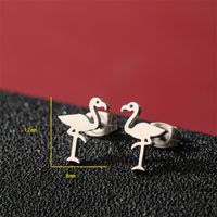 1 Pair Basic Modern Style Classic Style Human Penguin Notes Polishing Plating 304 Stainless Steel 18K Gold Plated Ear Studs sku image 2
