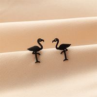 1 Pair Basic Modern Style Classic Style Human Penguin Notes Polishing Plating 304 Stainless Steel 18K Gold Plated Ear Studs sku image 15