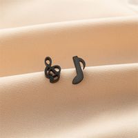 1 Pair Basic Modern Style Classic Style Human Penguin Notes Polishing Plating 304 Stainless Steel 18K Gold Plated Ear Studs sku image 27