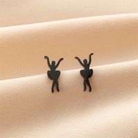 1 Pair Basic Modern Style Classic Style Human Penguin Notes Polishing Plating 304 Stainless Steel 18K Gold Plated Ear Studs sku image 30