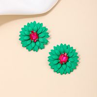 1 Pair Simple Style Classic Style Flower Patchwork Alloy Ear Studs main image 3