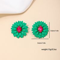 1 Pair Simple Style Classic Style Flower Patchwork Alloy Ear Studs main image 5