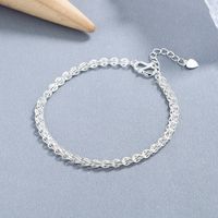 Sterling Silver Simple Style Classic Style Inlay Solid Color Zircon Bracelets sku image 3