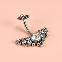 1 Piece Belly Rings Simple Style Classic Style Solid Color 302 Stainless Steel 316 Stainless Steel  Polishing Rhinestone Inlay Diamond Belly Rings sku image 8