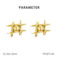 1 Pair Basic Modern Style Classic Style Round Solid Color 304 Stainless Steel 18K Gold Plated Ear Studs main image 2