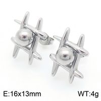 1 Pair Basic Modern Style Classic Style Round Solid Color 304 Stainless Steel 18K Gold Plated Ear Studs sku image 1